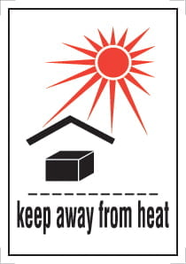 Etiquette IATA Keep away from heat