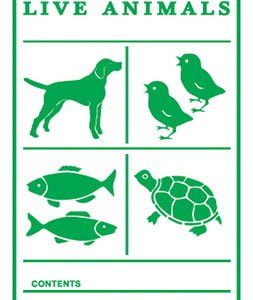 Etiquette IATA Live animals